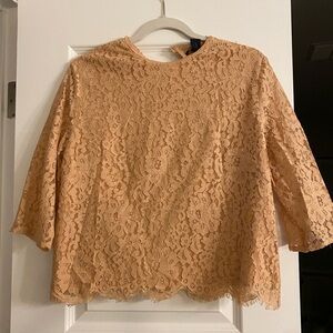 Elegant Lace Blush/Tan Women's Top